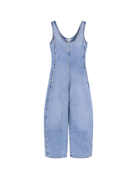 Round Denim Jumpsuit