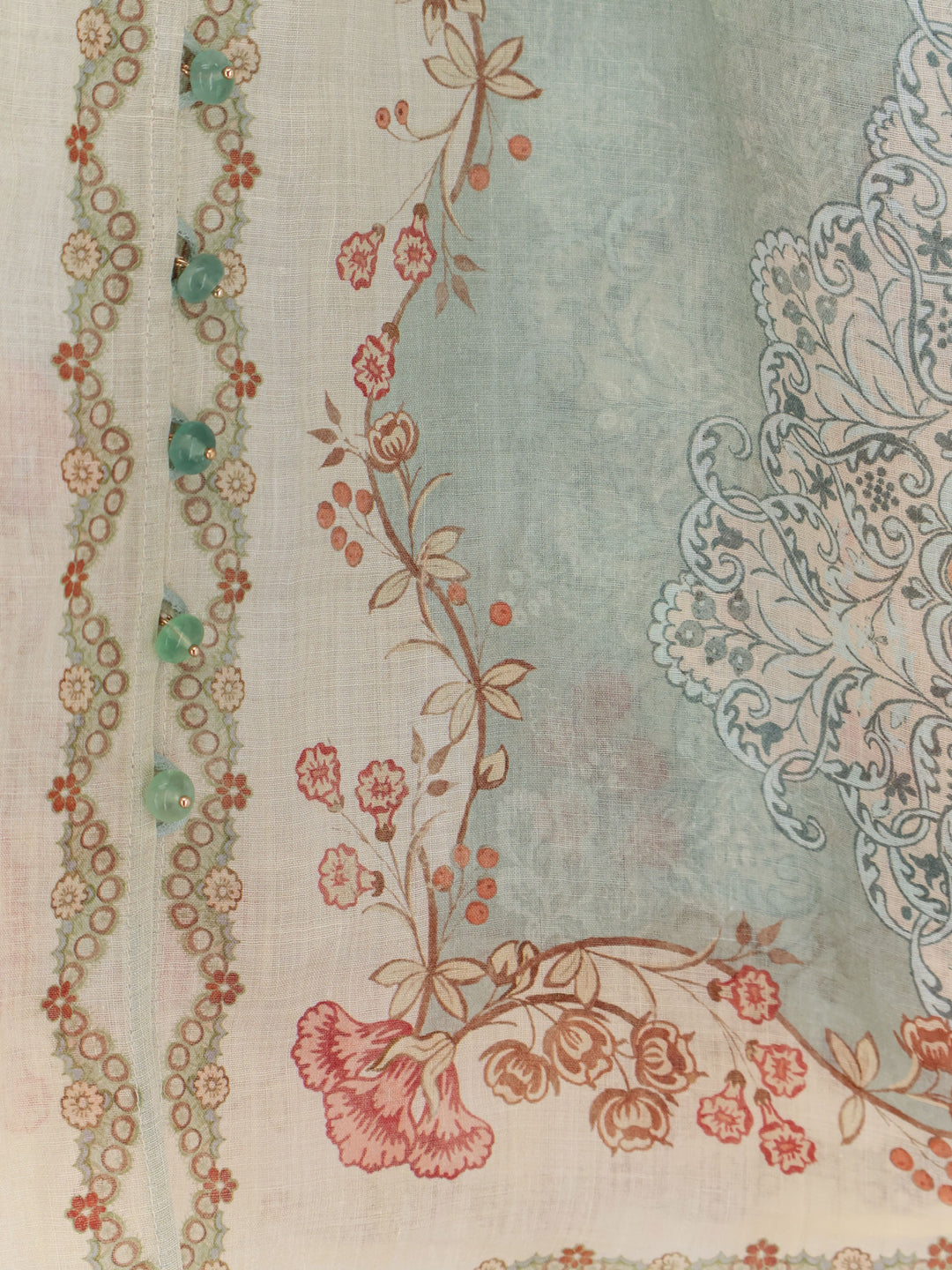 Zimmermann Shirts - Wallpaper Floral Mint | 8e7e39d0f5e5b1bb33737642d642c59fe5eb1919