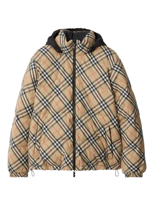 Reversible Check Puffer Jacket