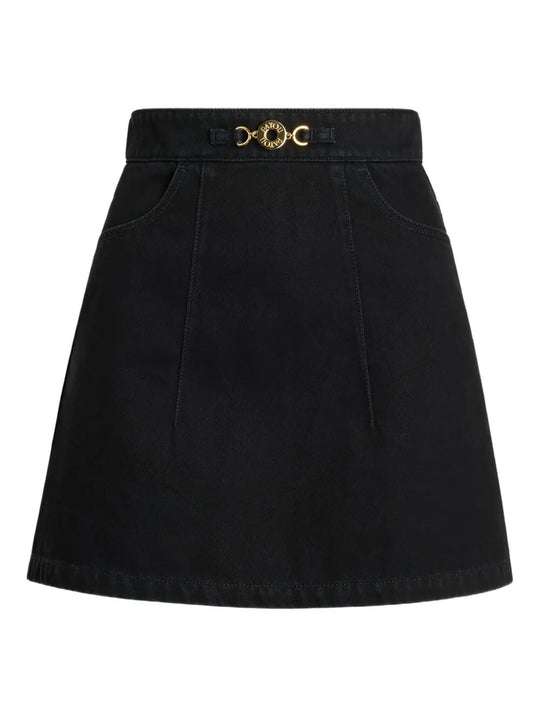 A-Line Mini Skirt In Organic Cotton Denim