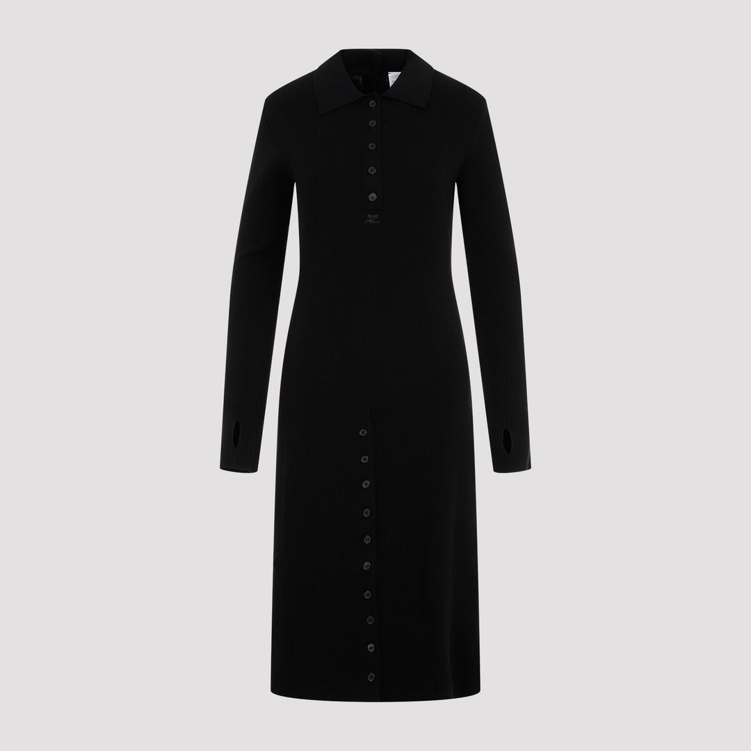 Courreges Midi dresses - Black | 37919f89969a4a1ba12af2709fa67ff984231a39