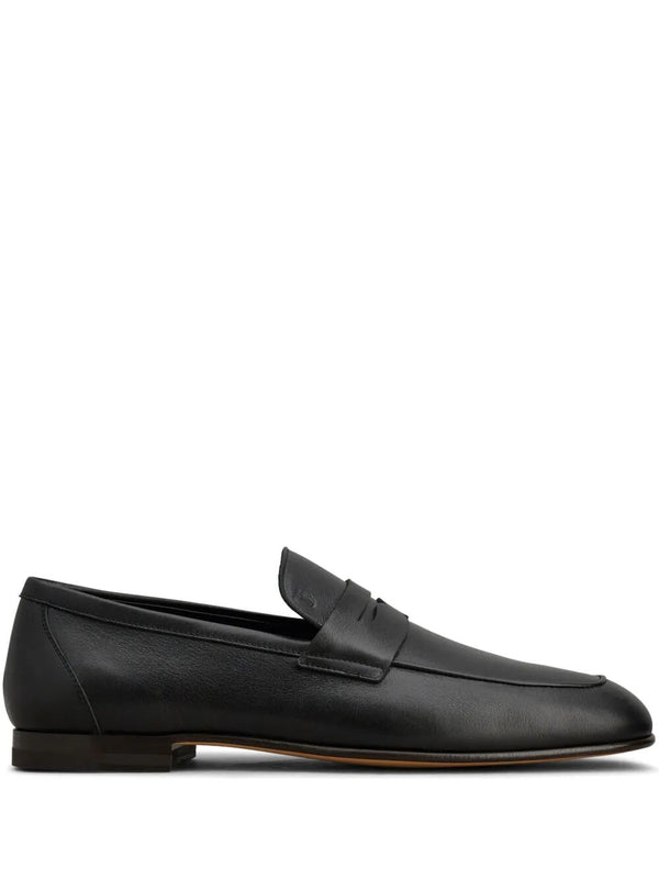 Deconstructed Leather Loafers