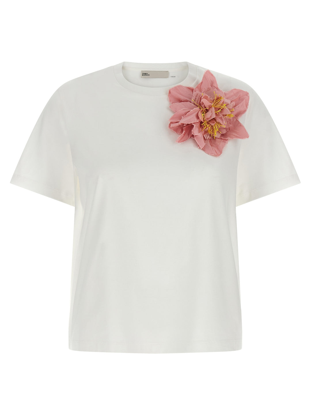 Tory Burch Floral Applique T-shirt - Multicolor | 24104c11c4e001ea99373141ada992c3d5d90beb