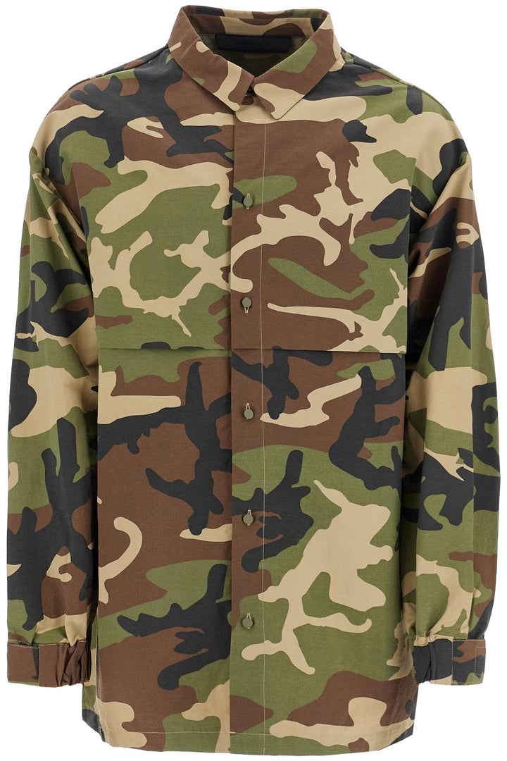 Overshirt In Nylon Camouflage