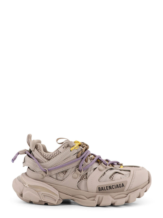 Track Mesh Sneakers With Colored Laces Detail
