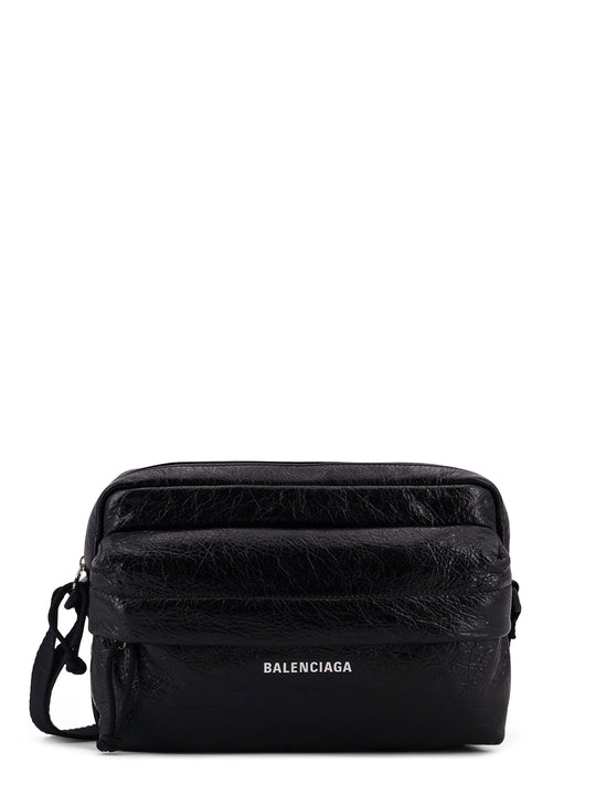 Leather Crossbody Bag With Logo On The Front
