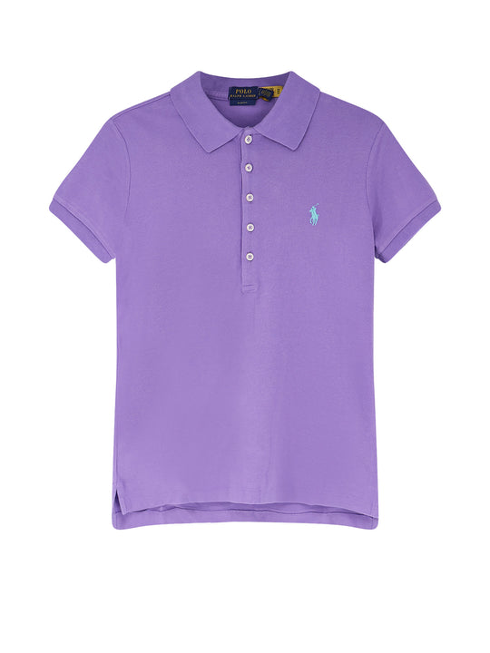 Cotton Blend Polo With Embroidered Logo