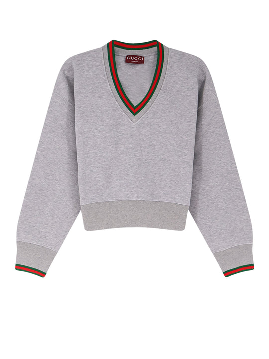 Cotton Sweatshirt With Web Detail