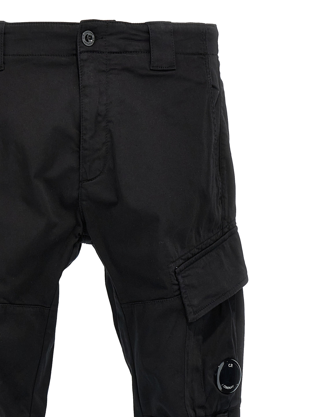 Logo Badge Cargo Pants Black