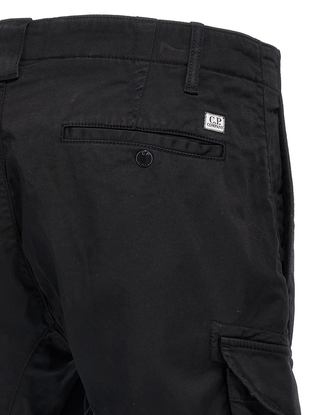 Logo Badge Cargo Pants Black