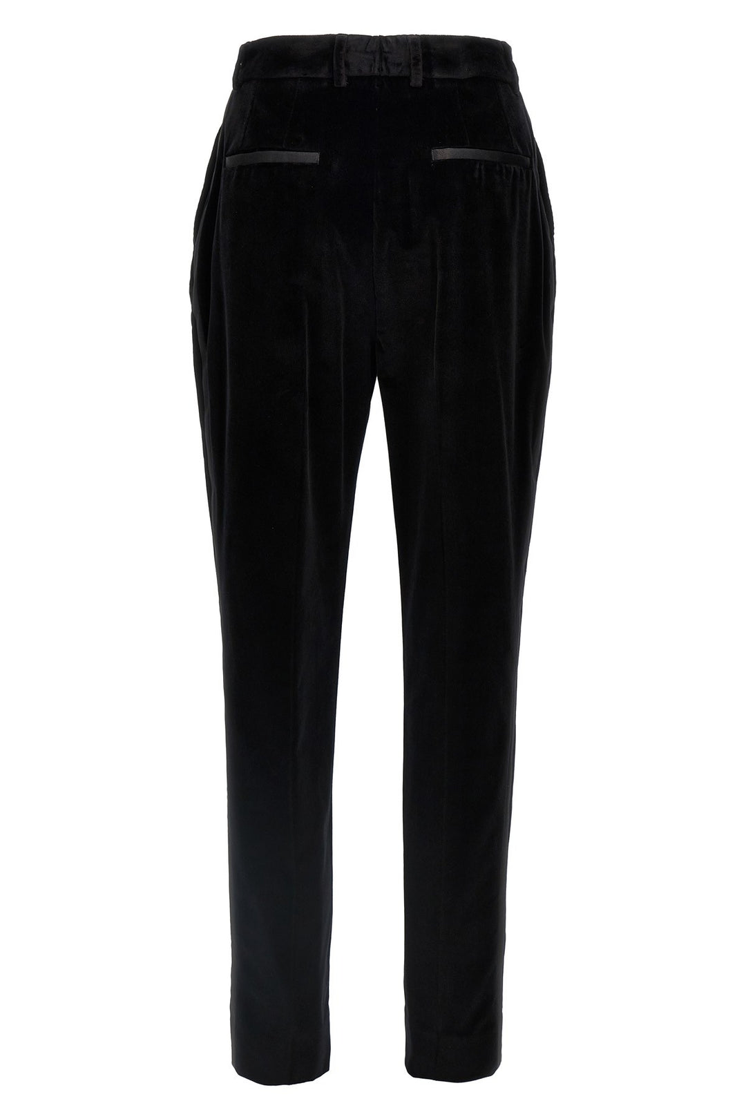 Velvet Tuxedo Pants Black