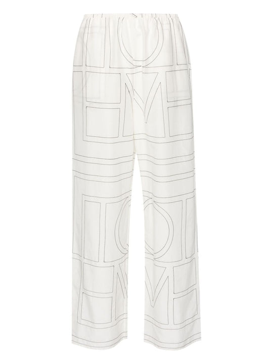 Monogram Cotton Blend Trousers