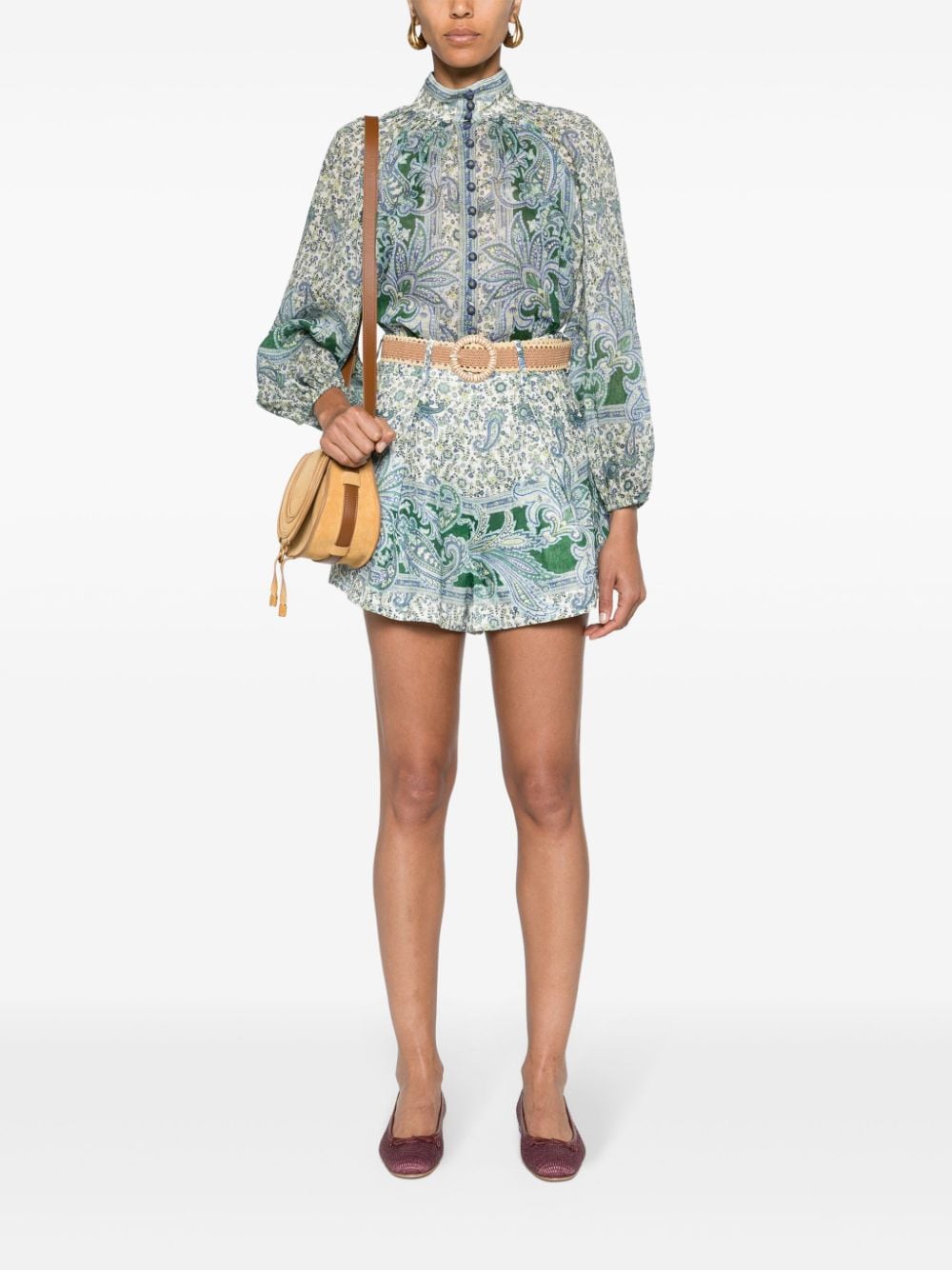 Zimmermann Shorts - Blue and green | 0bb481b7db4e00af6a0407e1a465d227ee848dd4