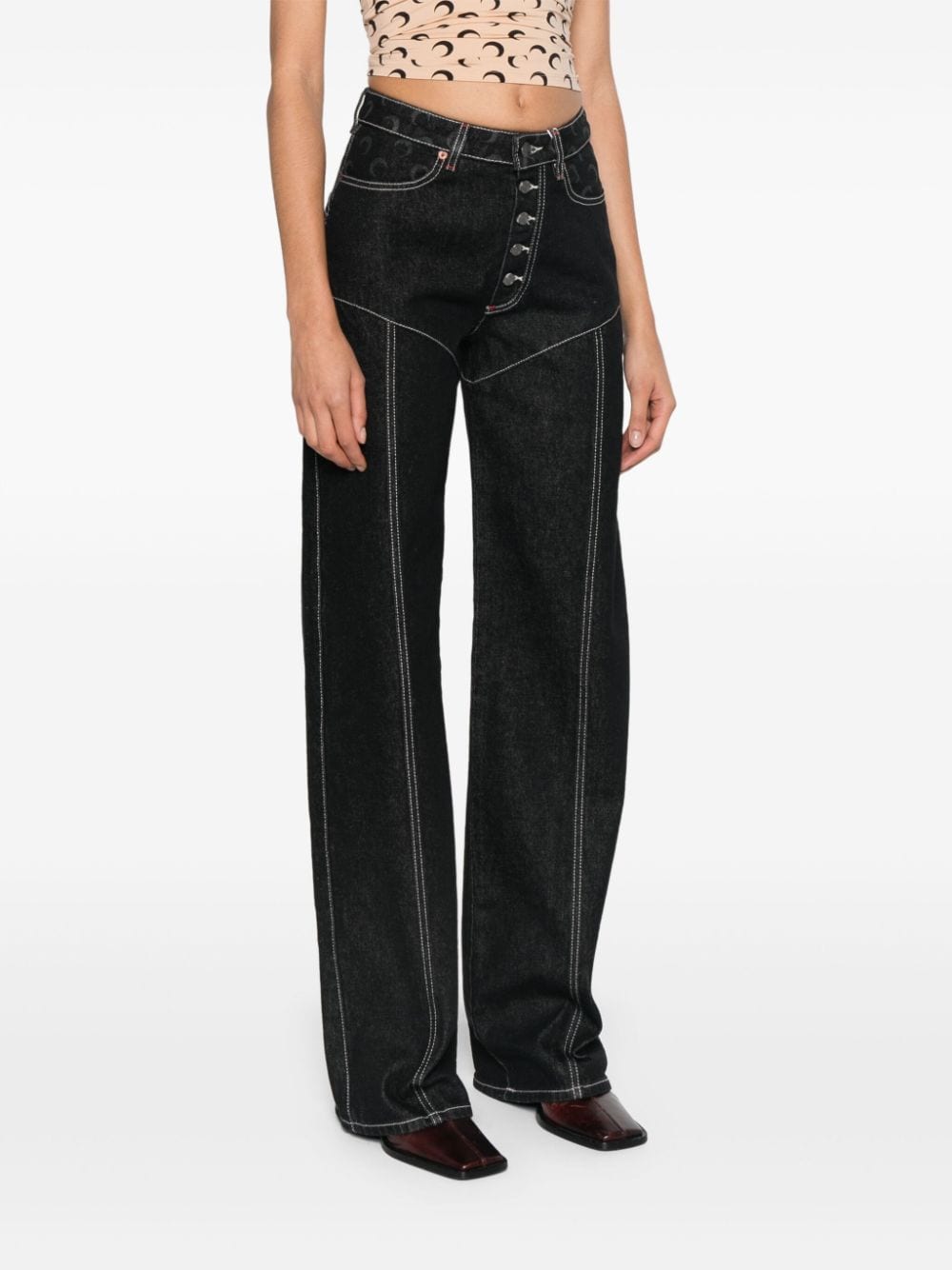 Marine Serre Jeans - Blacks and greys | e07e1df5d2e589a6d0fe714bc5cb3aef9ec5ebd8