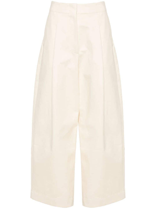 Cotton Wide Leg Trousers