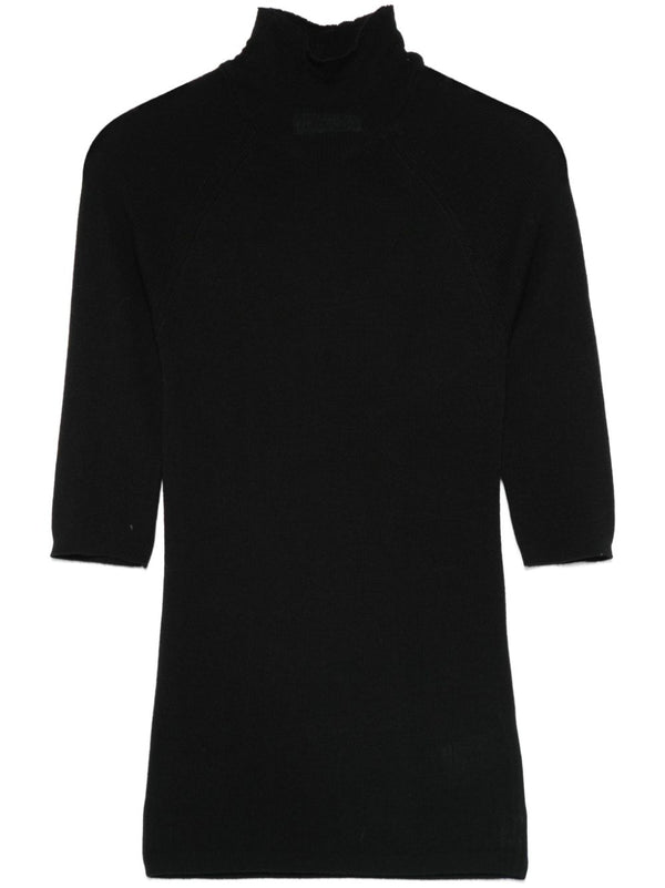 Wool And Silk Blend High-Neck Sweater