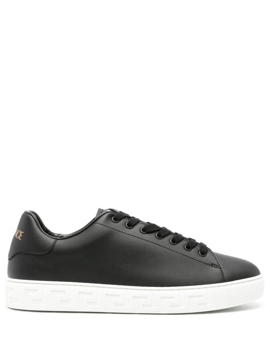 Greca Leather Sneakers