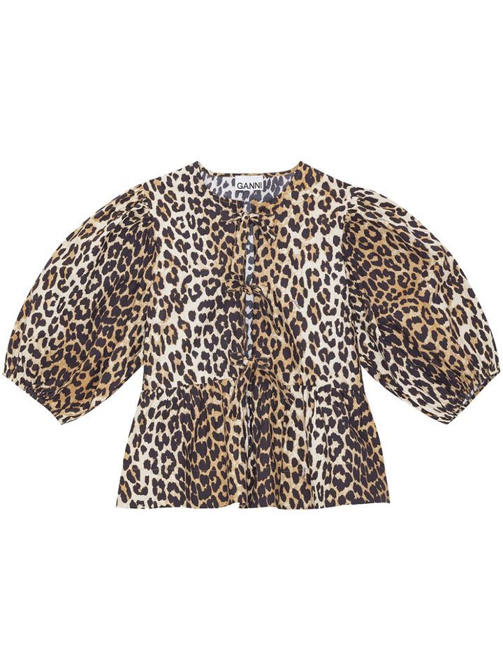 Ganni Top - Brown | 34b38a97933d2d2b4a6d420009066a73d171cd3d
