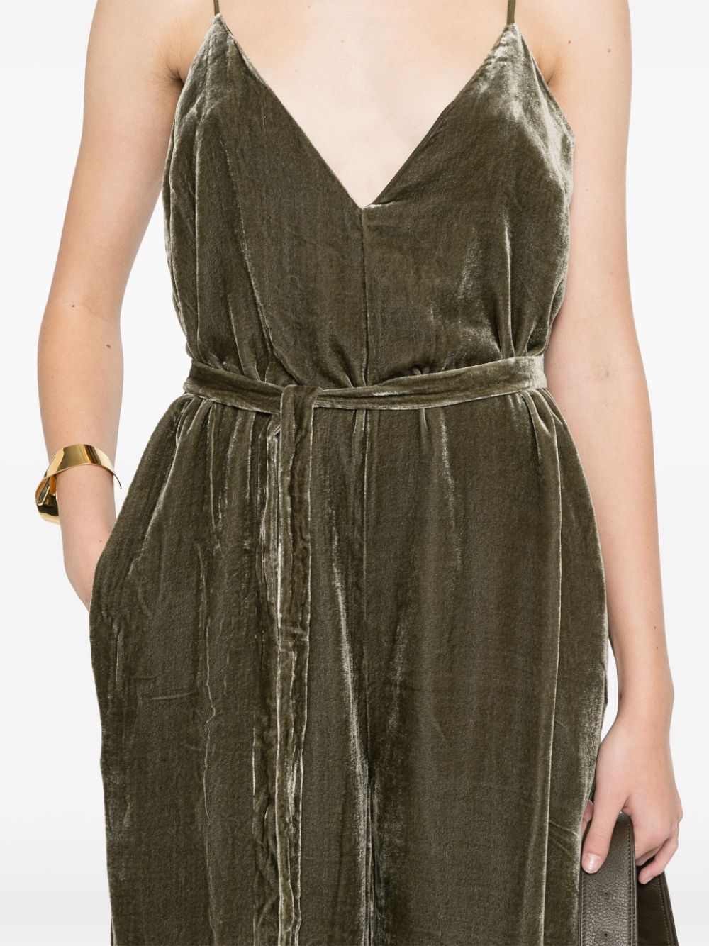 Gold Hawk-Velvet Jumpsuit-Dresses Gold Hawk-Velvet Jumpsuit-Dresses