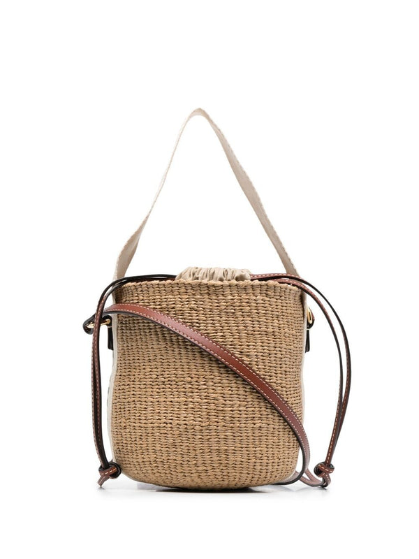 Wwoody Small Straw Bucket Bag