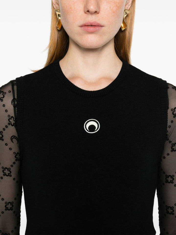 Marine Serre Sweaters - Blacks and greys | b26c317b7ac1ddb66bbd57bf26a5041477fc081c