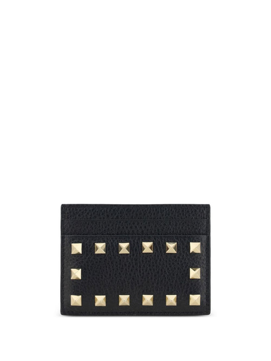 Rockstud Leather Card Case