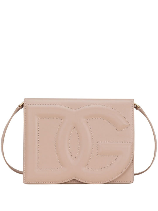 Dg Logo Leather Crossbody Bag
