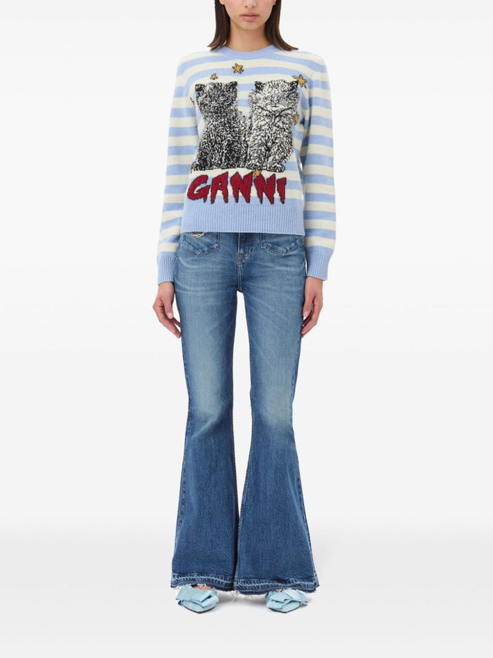 Ganni Sweaters - Blue and green | 55407e369ccce3c36bf365c7d3c8048d06041d23