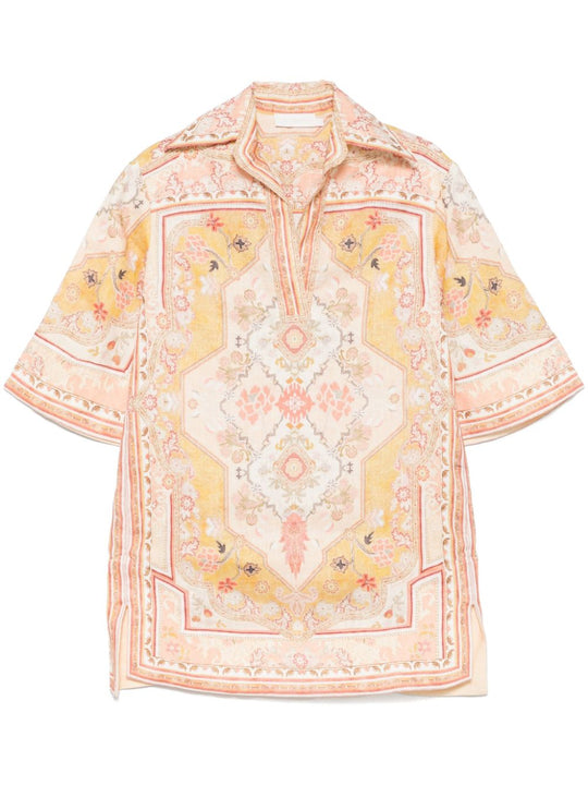 Wylie Printed Linen Tunic
