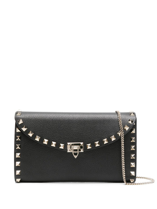 Leather Rockstud Mini Bag With Strap