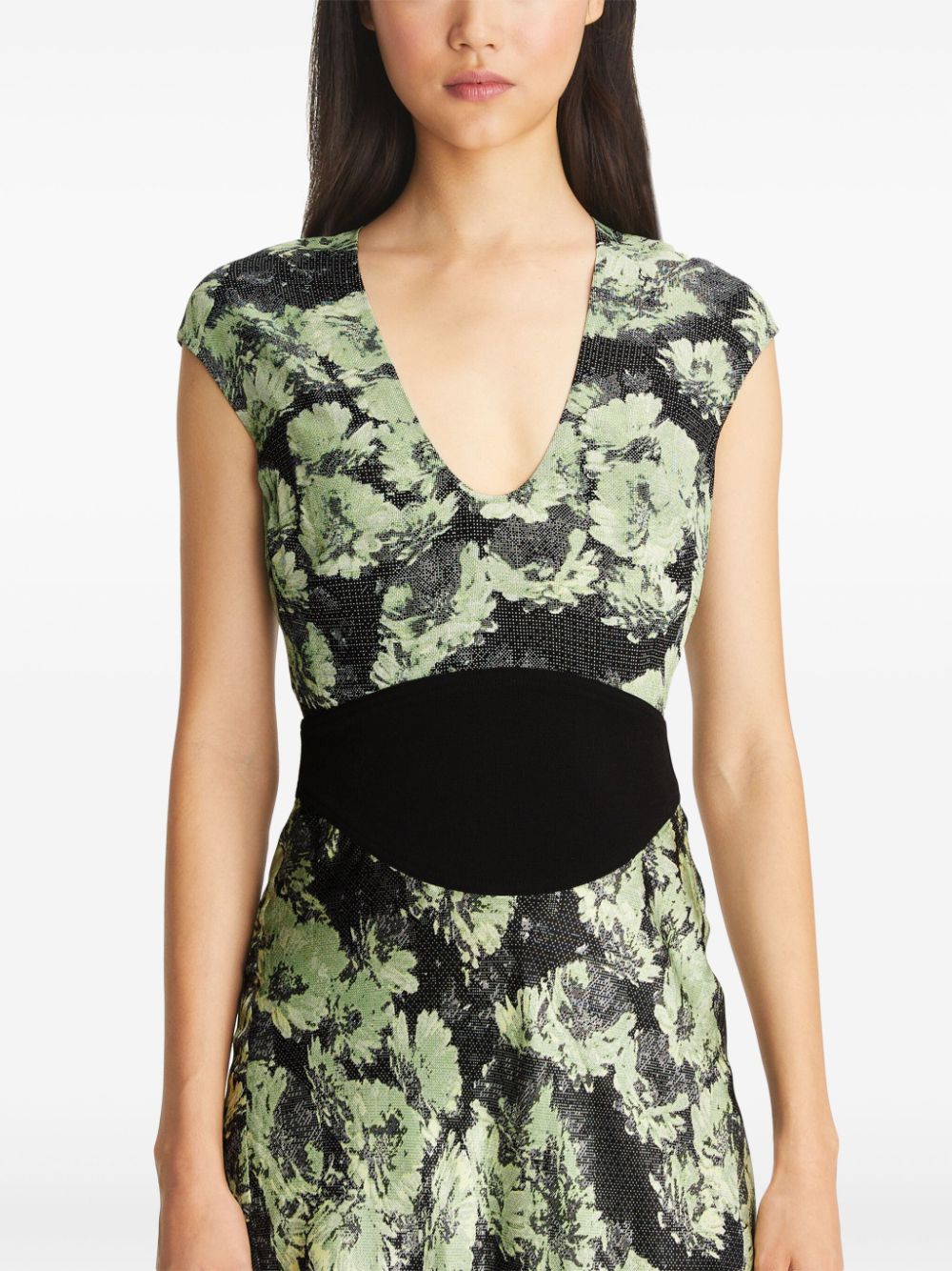 Tory Burch Printed Midi Dress - Green Tory Burch Printed Midi Dress - Green