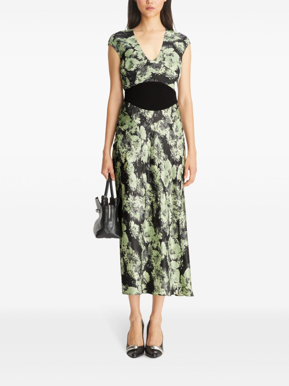 Tory Burch Printed Midi Dress - Green Tory Burch Printed Midi Dress - Green