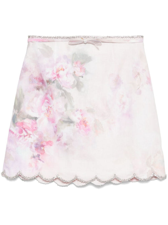 Crush Linen Mini Skirt