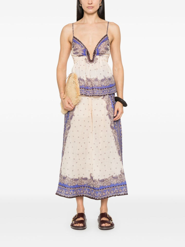 Zimmermann Trousers - Blue and green | 36022b4190945592edca768f22bb99f20266293b