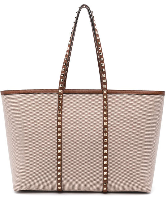 Rockstud Canvas Medium Tote