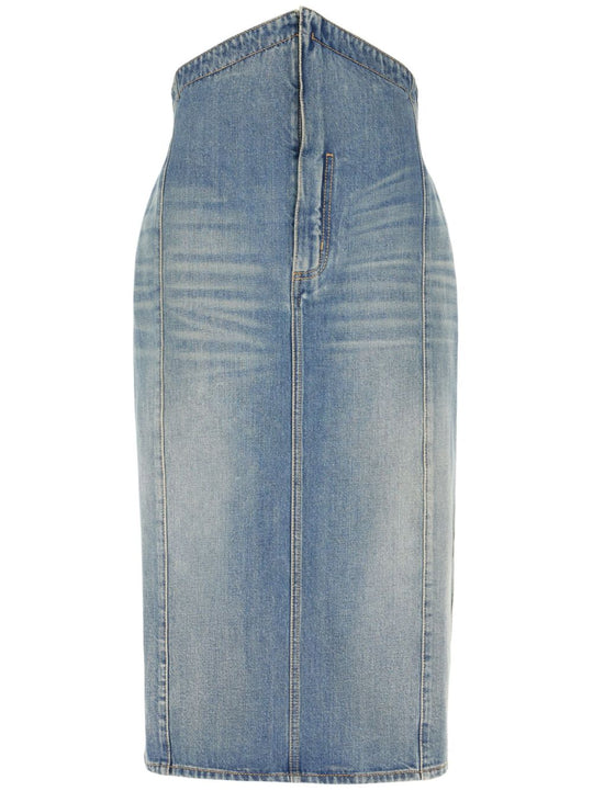 Denim Long Skirt