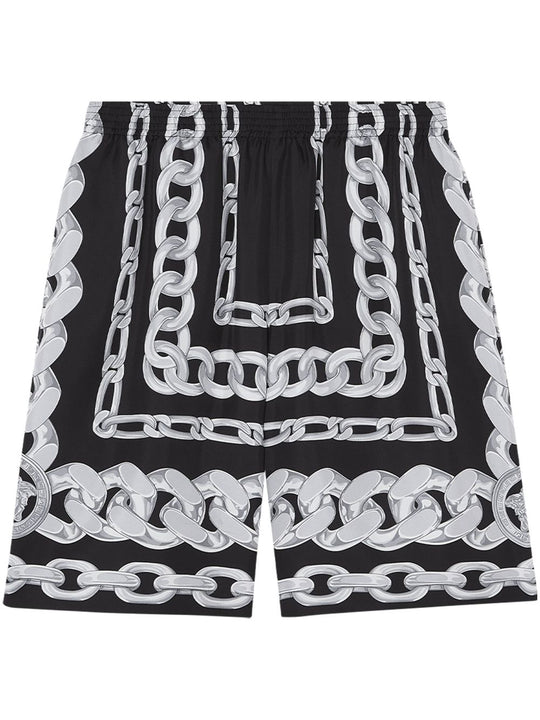 Medusa Chain Silk Shorts