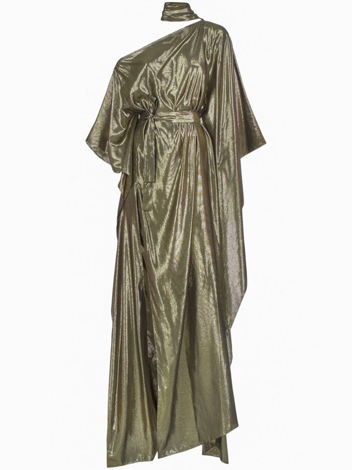 taller marmo brown dress Taller Marmo Belted Kaftan Maxi Dress