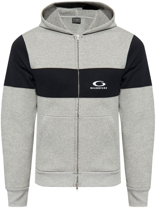 Logo Cotton Zipped Hoodie