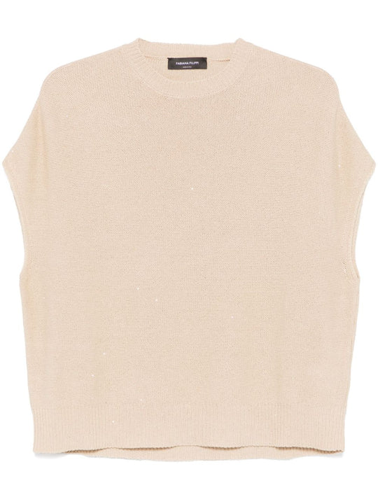 Linen Blend Crewneck Sweater