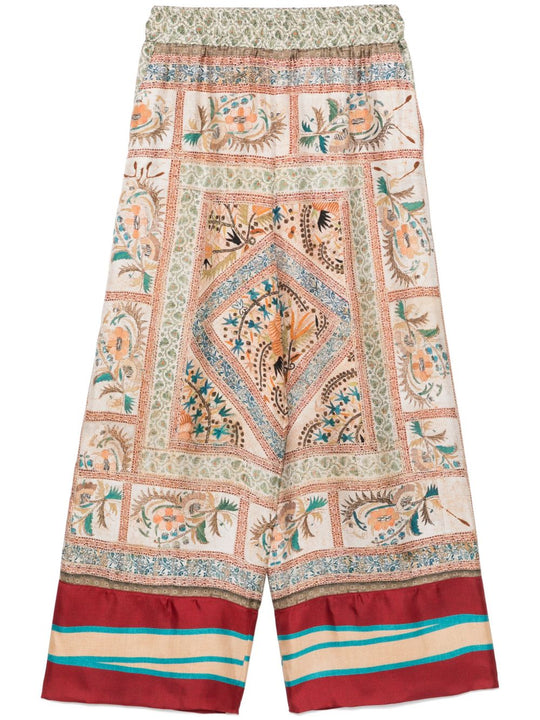 Printed Silk Trouser