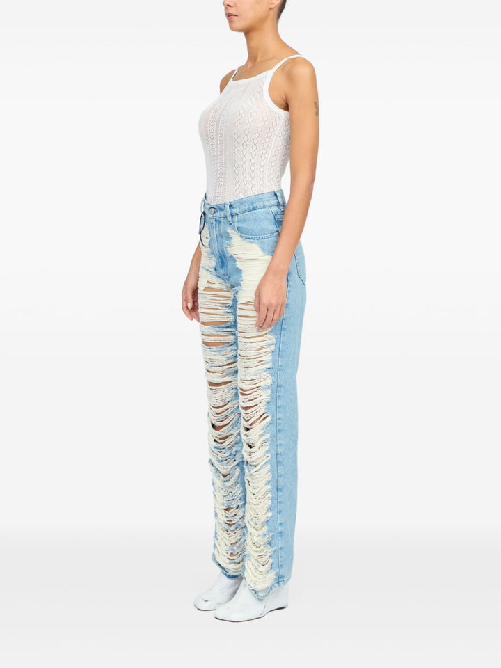 Mm6 Maison Margiela Jeans - Blue and green | b2f57a9f12d0b3fcd6610c6ffb38a2f066485762