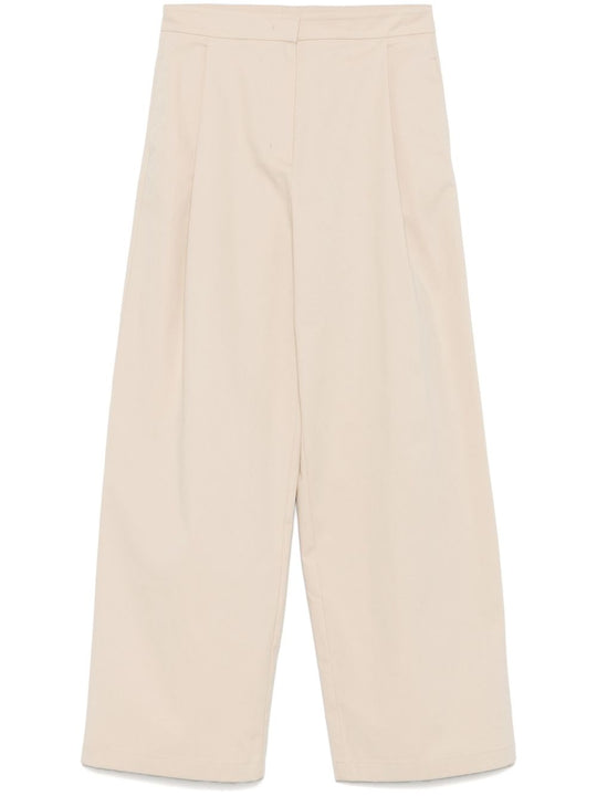 Cotton Wide-Leg Trousers