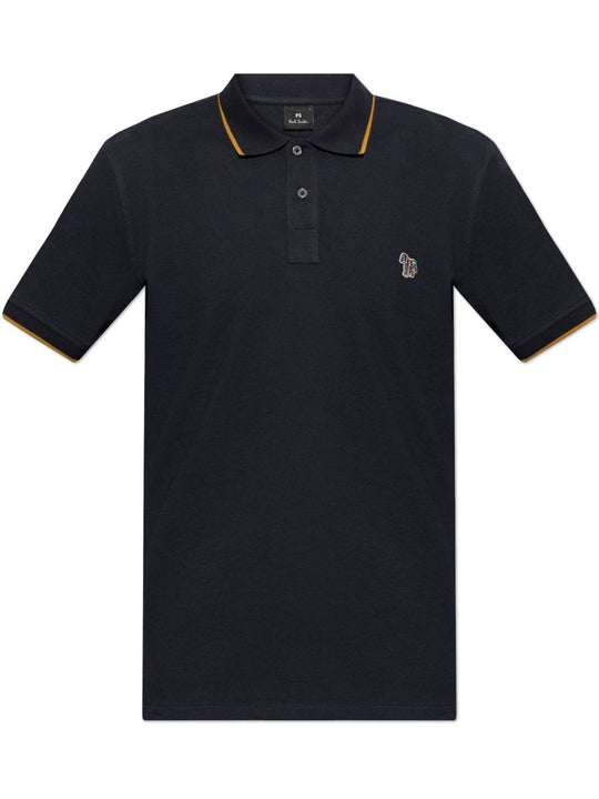 Zebra Badge Cotton Polo Shirt