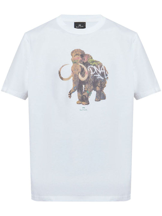 Graffiti Mammoth Cotton T-Shirt