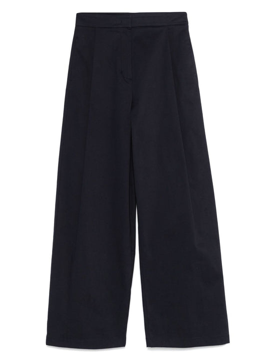 Cotton Wide-Leg Trousers