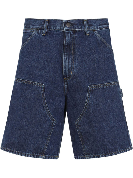 Double Knee Denim Cotton Shorts
