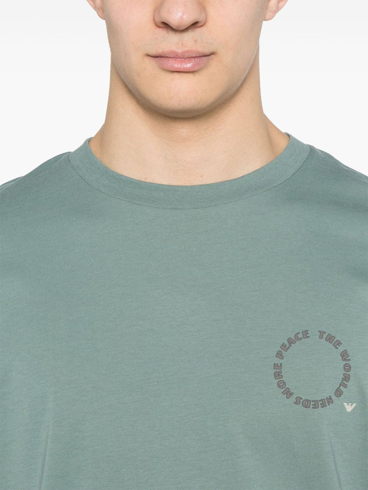 Emporio Armani T-shirts and Polos - Blue and green | 6c1fa80358ff3a189e205cf55b23baf93cbb50fe