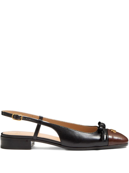Vale Du Roi Leather Slingback Ballets