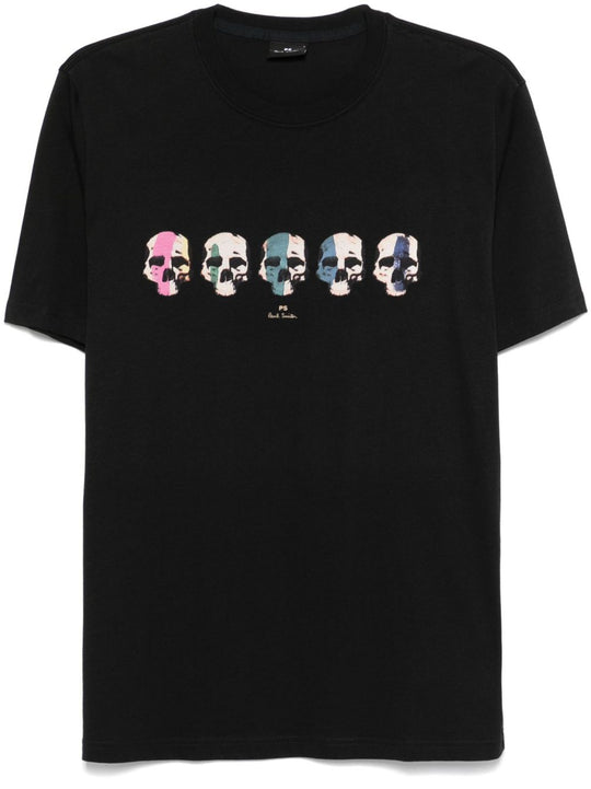 Multi Skull Cotton T-Shirt